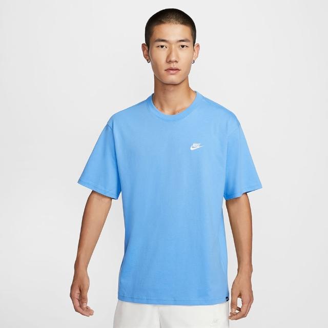 【NIKE 耐吉】上衣 男款 短袖上衣 運動 AS M NSW TEE CLUB MAX 藍 FV0376-412