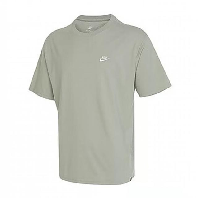 【NIKE 耐吉】上衣 男款 短袖上衣 運動 AS M NSW TEE CLUB MAX 灰綠 FV0376-370