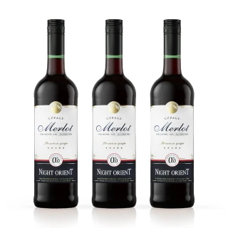 【UNIVERS DRINK】夜東方無酒精紅酒750mlx3入(無酒精飲品 Vegan 無酒精 送禮 無添加色素)