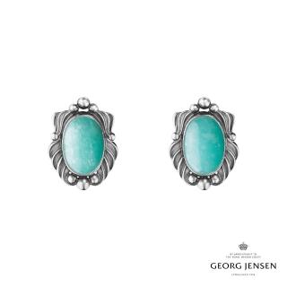 【Georg Jensen 官方旗艦店】HERITAGE系列 2025 年度夾式耳環(氧化純銀 天河石)