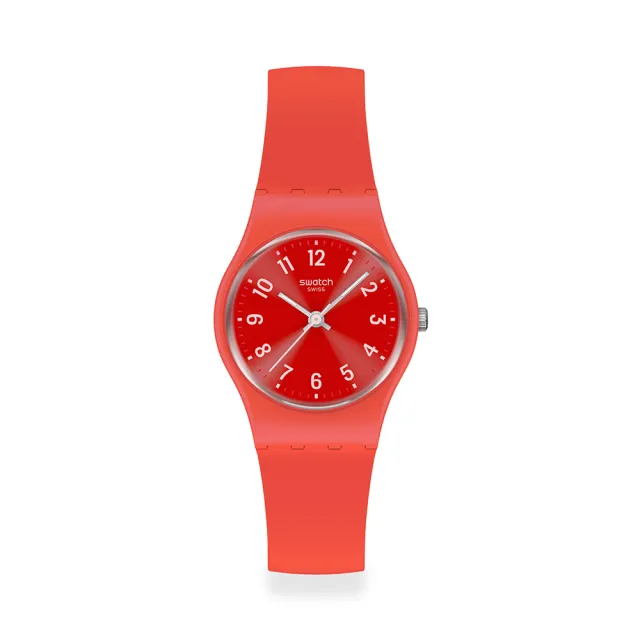 【SWATCH】Swatch Lady 原創系列手錶 NOTES OF CORAL 耀眼粉 女錶 手錶 瑞士錶 錶(25mm)