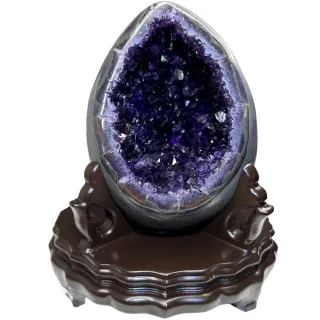 【恬芯晶品】DD13烏拉圭頂級ESP紫水晶恐龍蛋聚寶盆帝王紫(頂級紫水晶新居財位禮物辦公室招貴人運開運招財)