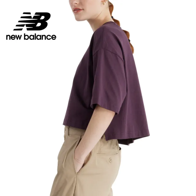 【NEW BALANCE】NB 前短後長棉質短版上衣_WT43536PLN_女性_紫色(美版 版型偏大)