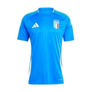 【adidas 愛迪達】FIGC H JSY 男 短袖 上衣 義大利隊主題 主場 足球 球衣 吸濕排汗 藍(IN0657)