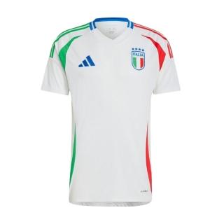 【adidas 愛迪達】FIGC A JSY 男 短袖 上衣 義大利隊主題 客場 足球 球衣 吸濕排汗 白綠紅(IN0656)