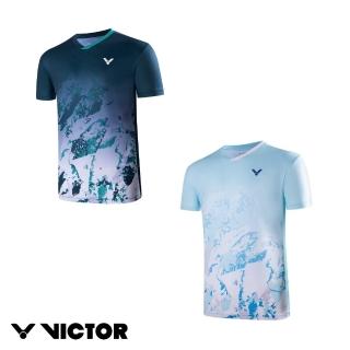 【VICTOR 勝利體育】針織運動T-Shirt 中性 運動上衣(T-40019 B/M 牛仔藍/甘藍)