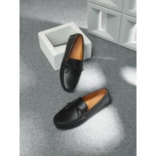 【PEDRO】真皮蝴蝶結莫卡辛鞋-灰/咖啡色(小CK集團品牌 摩登職場 母親節送禮)