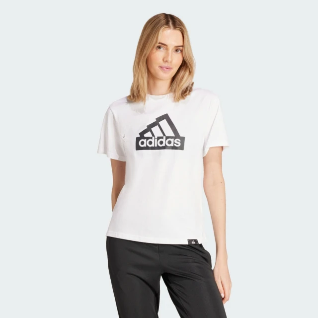 adidas 愛迪達 Monogram TEE 女款 白黃色