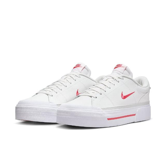 【NIKE 耐吉】WMNS COURT LEGACY LIFT 白桃紅 復古 增高 厚底 女 休閒鞋(FV5526-102 ∞)