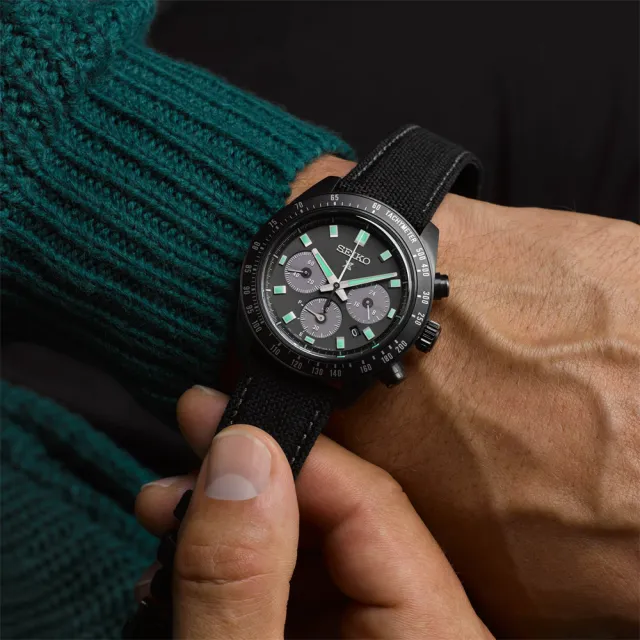 【SEIKO 精工】Prospex SPEEDTIMER 黑潮夜視 太陽能計時手錶 送禮 禮物 推薦(SSC923P1/V192-0AH0C)