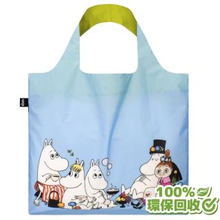 【LOQI】春捲包/購物袋-MOOMIN嚕嚕咪 野餐(環保回收材質.無扣帶與暗袋)