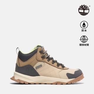 【Timberland】女款淺米色Lincoln Peak防水中筒健行鞋(A2NWBER2)