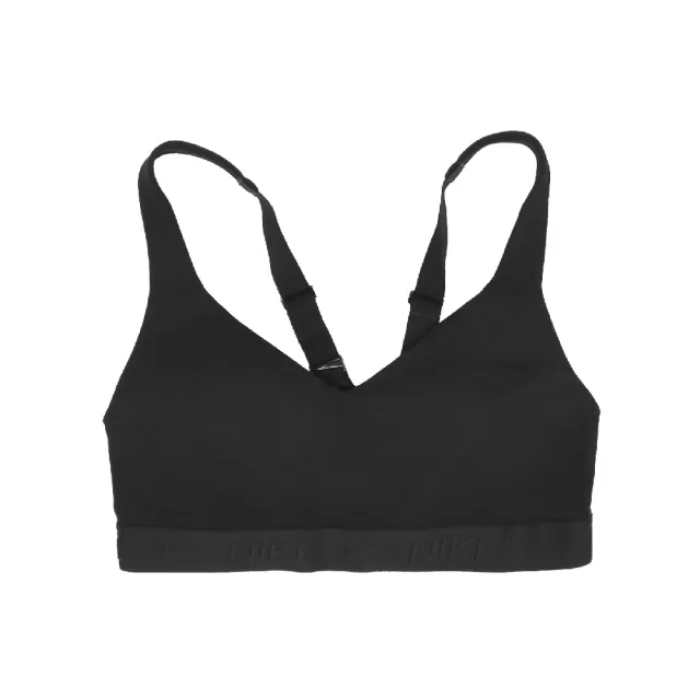 【NIKE 耐吉】運動內衣 Indy Sports Bra 黑 高強度支撐 可調肩帶 速乾 背扣 瑜珈 健身(FD1069-010)