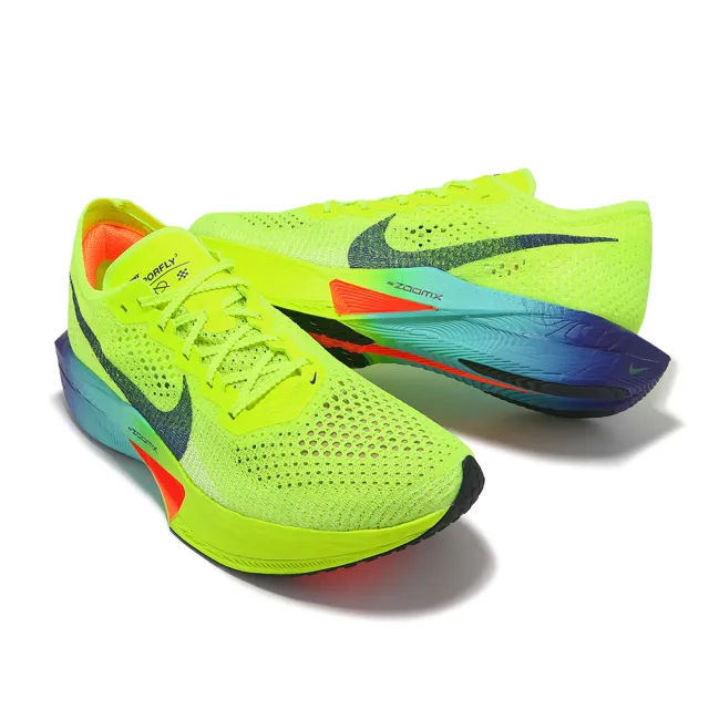 【NIKE 耐吉】競速跑鞋 ZoomX Vaporfly Next% 3 男鞋 綠 藍 碳板 推進 運動鞋(DV4129-700)