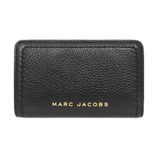 【MARC JACOBS 馬克賈伯】簡約黑MJ logo牛皮中夾(S104L01SP21-001)