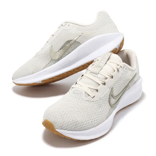 【NIKE 耐吉】慢跑鞋 Wmns Downshifter 13 女鞋 米白 綠 基本款 運動鞋(FD6476-010)