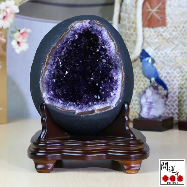 【開運方程式】紫晶洞l紫水晶洞豔紫心型錢袋子AGU678(4.0kg烏拉圭錢袋子)
