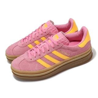 【adidas 愛迪達】休閒鞋 Gazelle Bold W 女鞋 粉紅 黃 厚底 麂皮 愛迪達(IF4498)