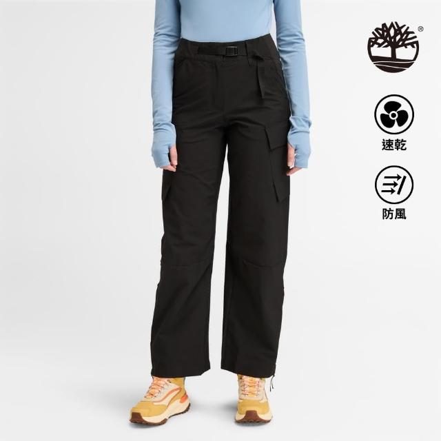 【Timberland 官方旗艦】女款黑色工裝口袋長褲(A5ZFU001)