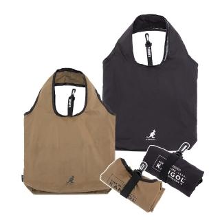 【KANGOL】袋鼠 卷軸式折疊手提袋 63258782(防潑水 購物袋)