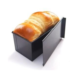 【Chefmade 學廚】原廠正品450克12兩 滑蓋吐司盒(WK9072黑色不沾滑蓋吐司盒)