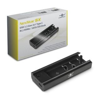 【Vantec 凡達克】NexStar SX USB 3.2 Gen 2x1 Type C M.2 NVMe / SATA SSD 外接座(NST-D209C3-BK)