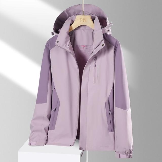 【巴黎精品】現貨+預購 衝鋒衣防風夾克(防水透氣戶外連帽男女外套9色a1eo32)