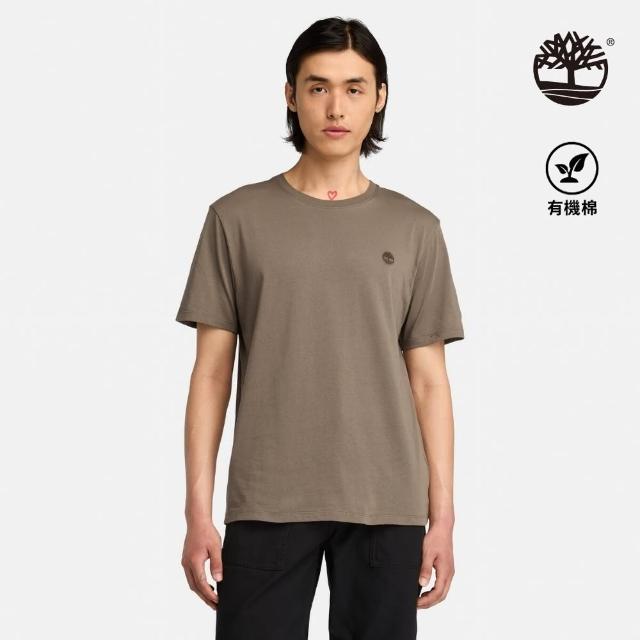 【Timberland】男款咖啡色Logo短袖T恤(A6DKUBK0)