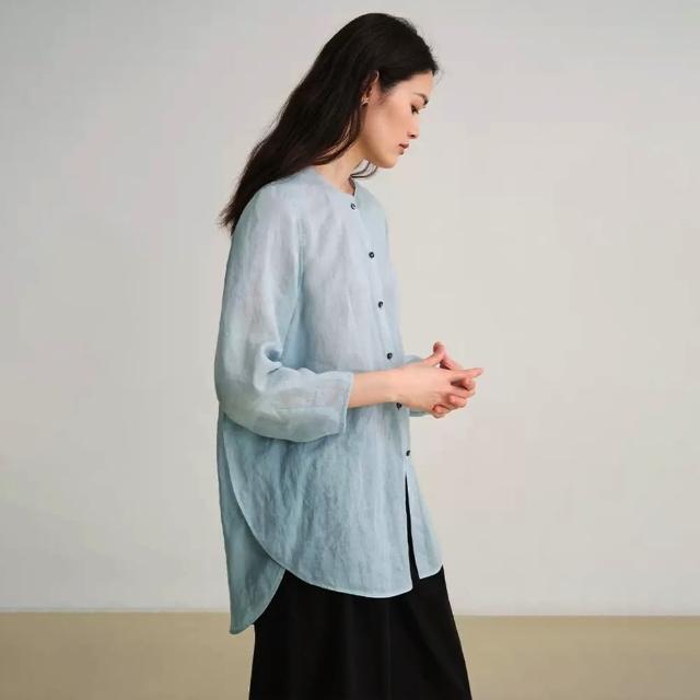 【巴黎精品】現貨+預購 罩衫防曬外套(亞麻休閒寬鬆百搭女外套a1gq16)