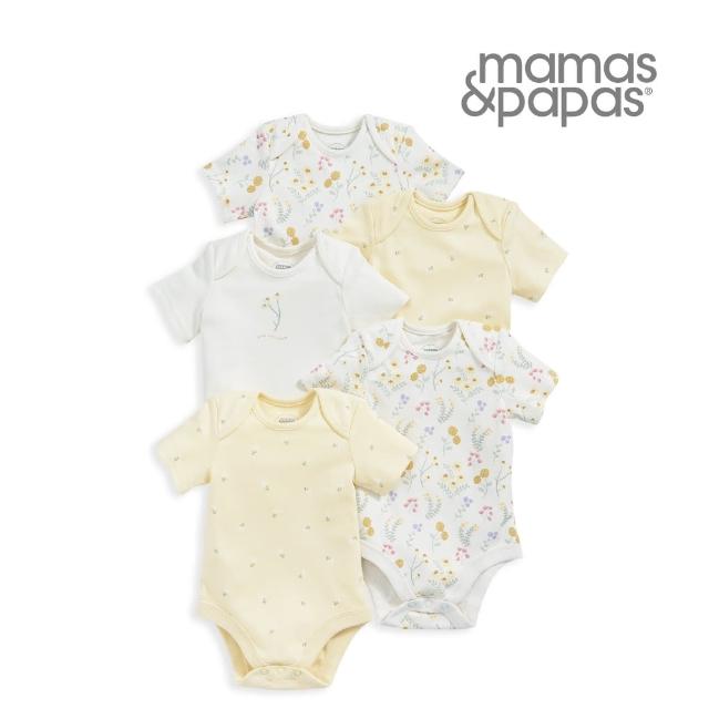 【Mamas & Papas】盛放野薊-短袖包屁衣5件組(5種尺寸可選)