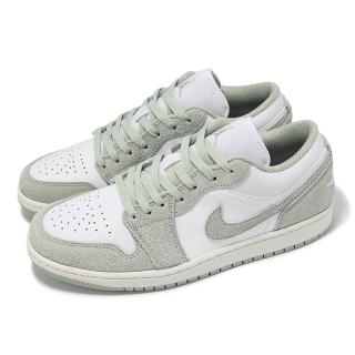 【NIKE 耐吉】休閒鞋 Air Jordan 1 Low SE 男鞋 淡綠 AJ1 麂皮 喬丹 一代(FN5214-131)