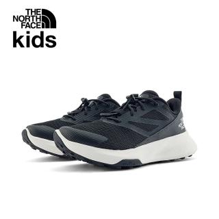 【The North Face 官方旗艦】北面兒童黑色抓地透氣舒適耐穿休閒野跑鞋｜83O4KT0