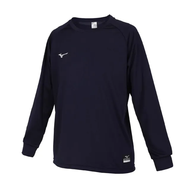 【MIZUNO 美津濃】男長袖T恤-台灣製 吸濕排汗 上衣 休閒 慢跑(12TCBL1214)