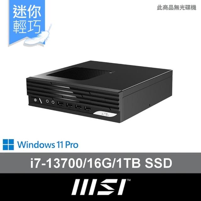 【MSI 微星】i7 16核迷你電腦(PRO DP21 13M-845TW/i7-13700/16GB/1TB SSD/W11P)