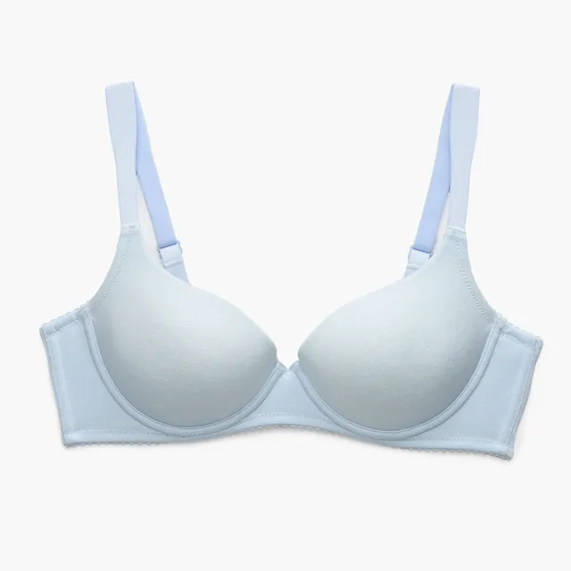 【Wacoal 華歌爾】i earth 生態環保纖維Bra D-E罩杯內衣 VB3345D9(冰河藍)