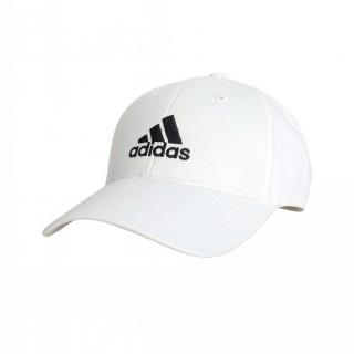 【adidas 愛迪達】帽子 棒球帽 運動帽 遮陽帽 BBALL CAP COT 白 IB3243(3414)