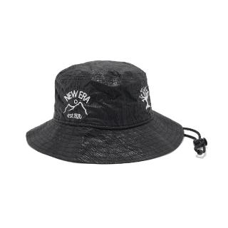 【NEW ERA】漁夫帽 Outdoor 黑 白 可拆帽繩 戶外 越野 帽子(NE14327570)