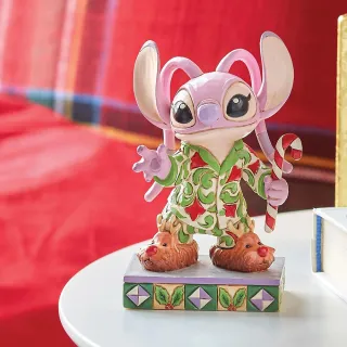 【Enesco】精品家飾 Disney 迪士尼 星際寶貝 安琪聖誕節塑像居家擺飾