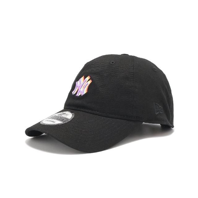 【NEW ERA】棒球帽 Light Rainbow MLB Cap 黑紫 紐約洋基 NYY 920帽型 調帽圍 老帽(NE14327642)