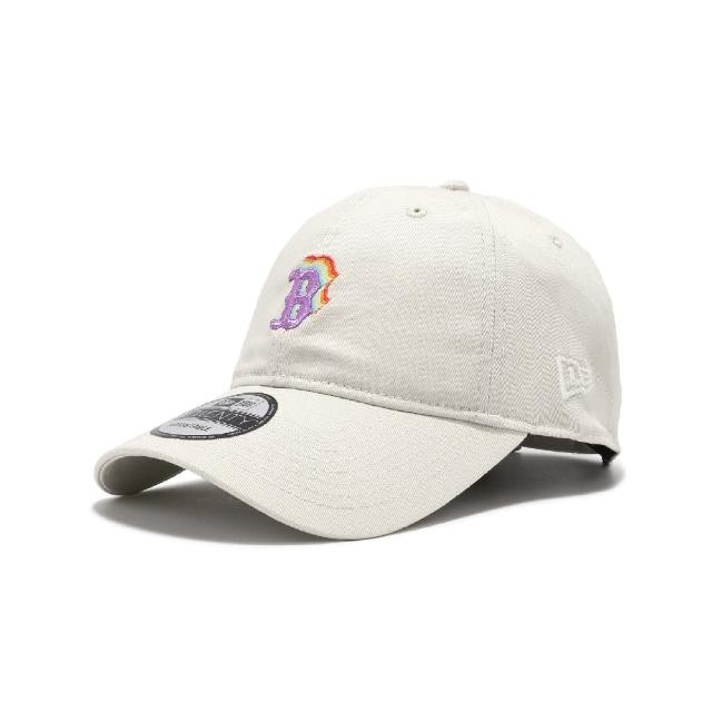 【NEW ERA】棒球帽 Light Rainbow MLB Cap 米白 波士頓紅襪 BOS 920帽型 可調帽圍(NE14327648)