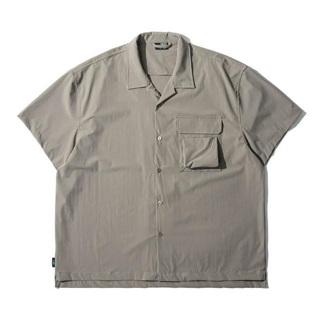 【WAVE OFF】JKS AGILITY聯名 釣魚口袋襯衫 - 灰卡(夏新品 現貨商品 襯衫 釣魚襯衫 男襯衫 多口袋襯衫)