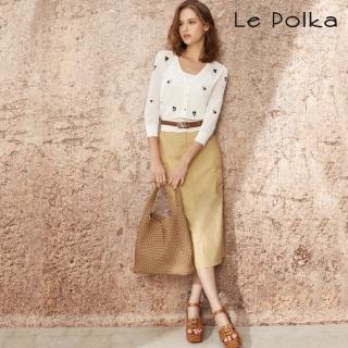 【Le Polka】工裝知性直筒九分長裙-女