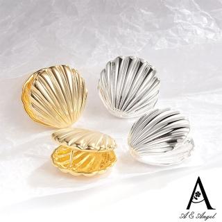 【ANGEL】法式貝殼紋理復古立體耳環(2色可選)