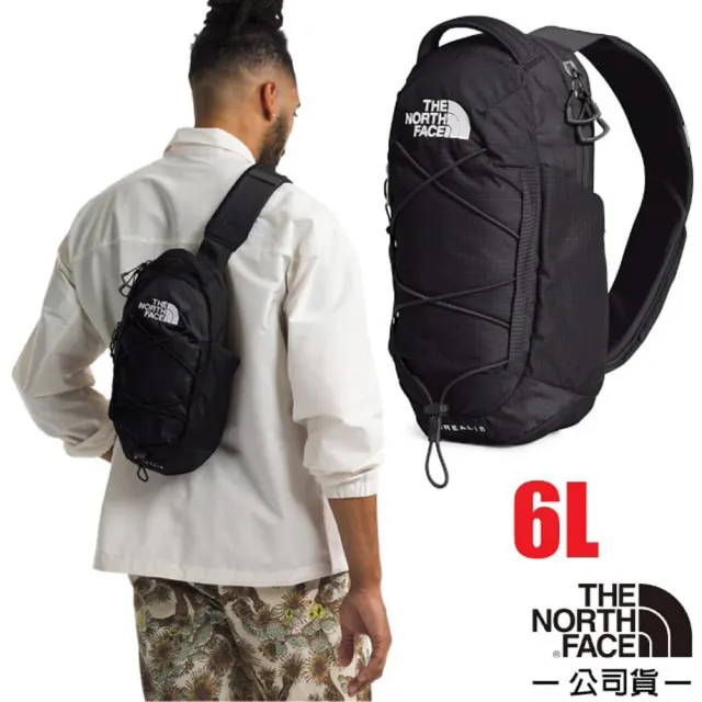 【The North Face】Borealis Sling 輕便小巧休閒斜背包6L.胸包.平板電腦背包(52UP-53R 時尚黑 N)