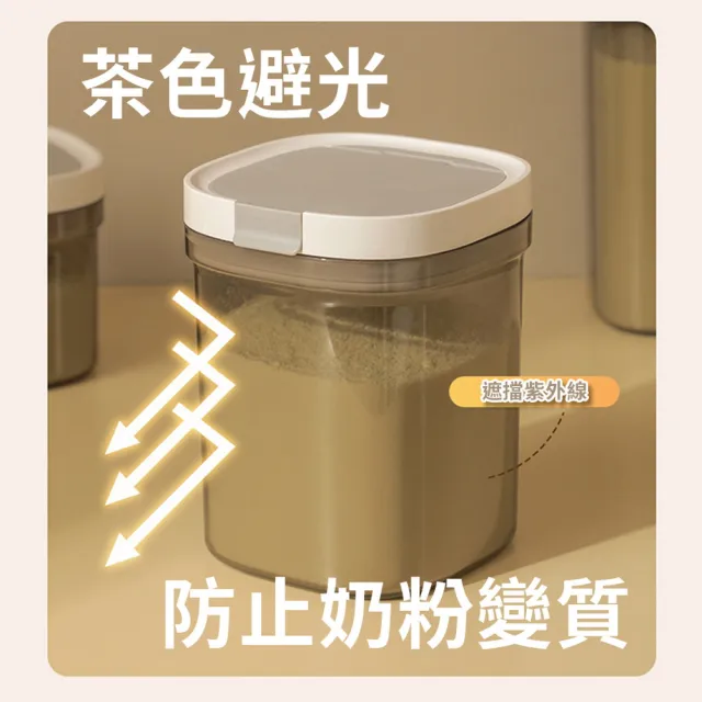 【homer生活家】磁吸勺密封奶粉罐1800ml(密封罐 附磁吸湯匙 防潮盒 零食罐 奶粉罐)