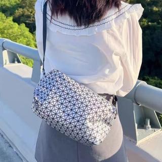 【MoonDy】包包 防水側揹包 小包包 黑色包包 情侶包包 菱格包包 幾何造型包 小馬鞍包 斜背小方包 生