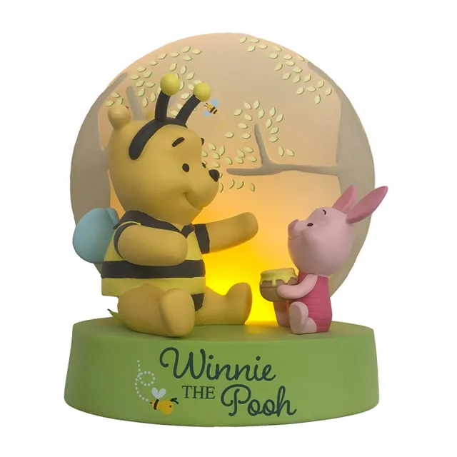 【Enesco】精品家飾 Disney 迪士尼 小熊維尼與小豬小夜燈塑像居家擺飾