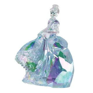【Enesco】精品家飾 Disney 迪士尼 仙履奇緣 仙杜瑞拉透明塑像居家擺飾