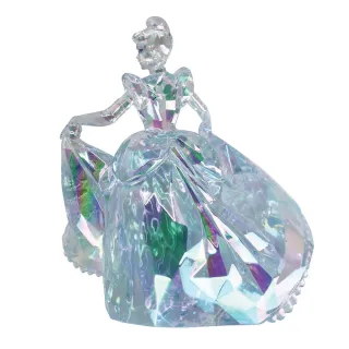 【Enesco】精品家飾 Disney 迪士尼 仙履奇緣 仙杜瑞拉透明塑像居家擺飾