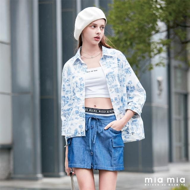 【mia mia】草木印花七分袖襯衫
